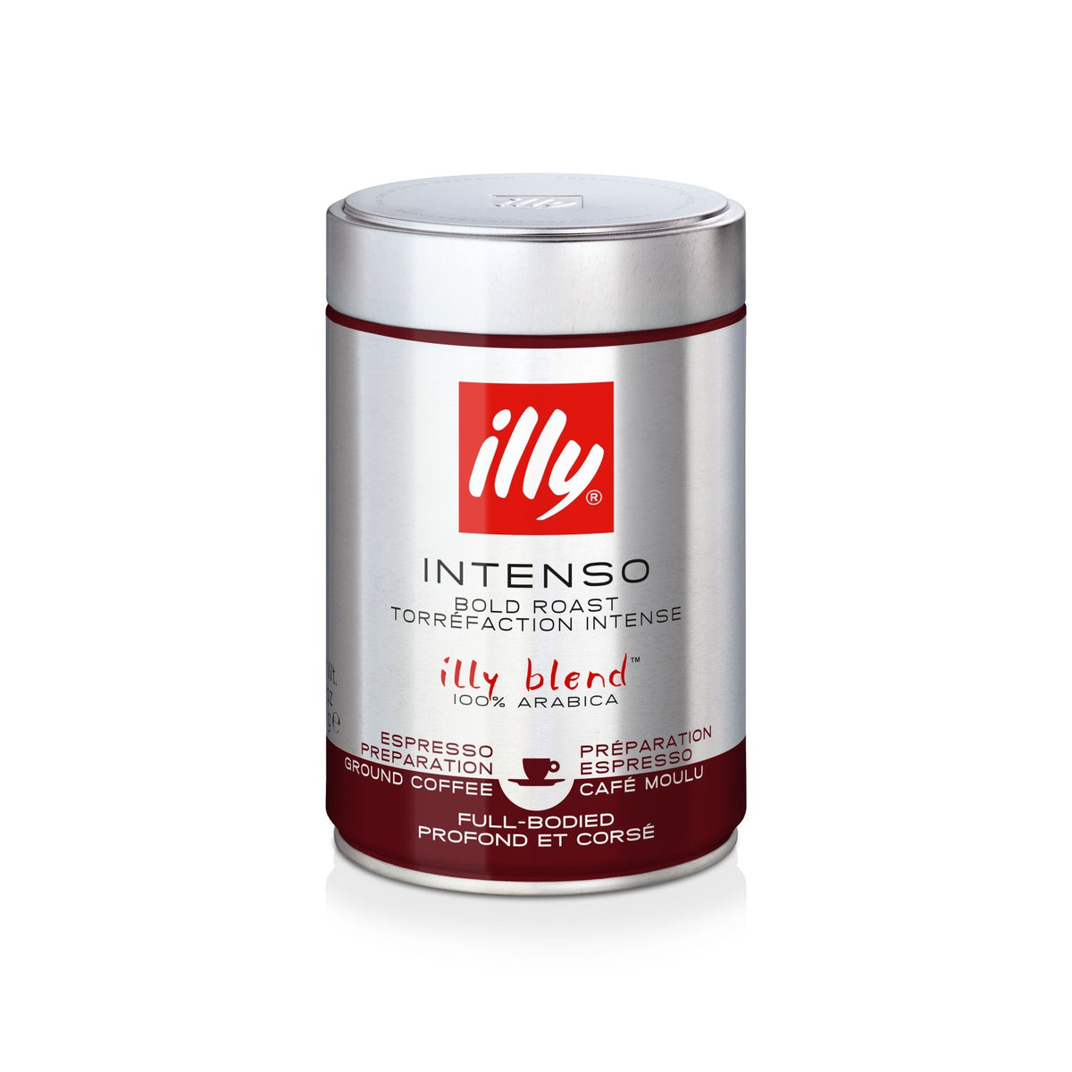 Frontansicht der Verpackung von illy Intenso Espresso.