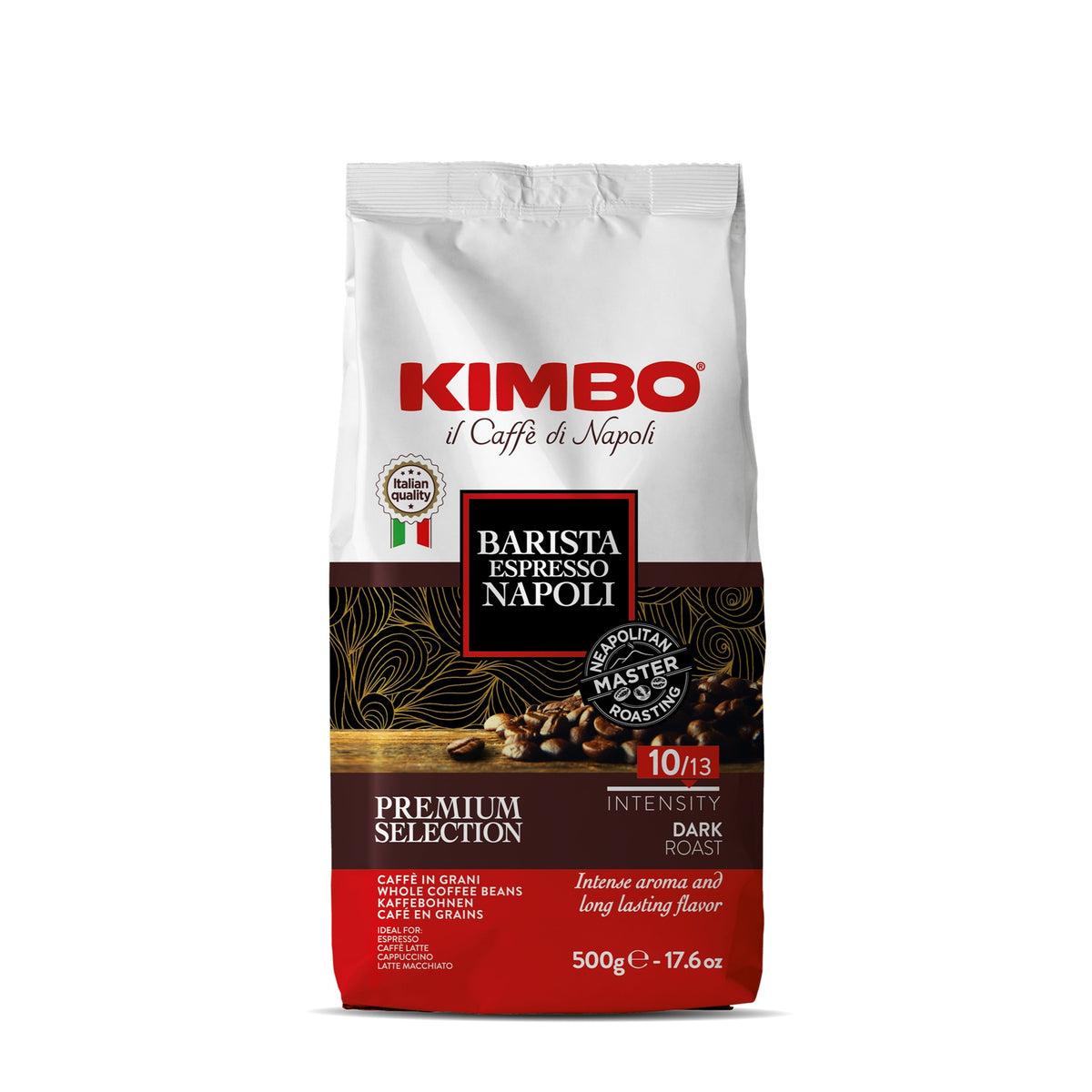 Frontansicht der Verpackung von Kimbo Espresso Napoli.