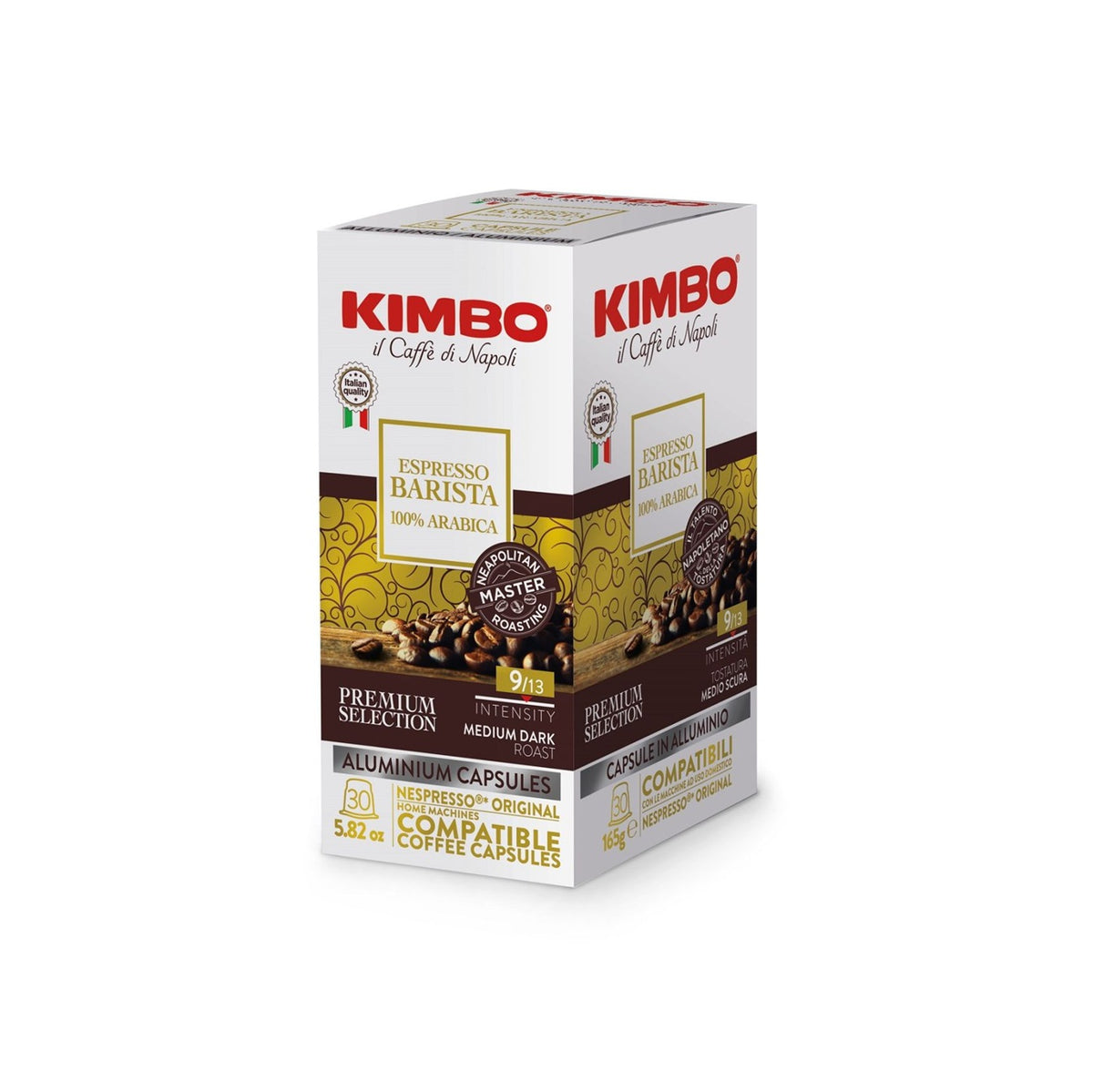 Frontansicht der Verpackung von Kimbo Espresso Barista.