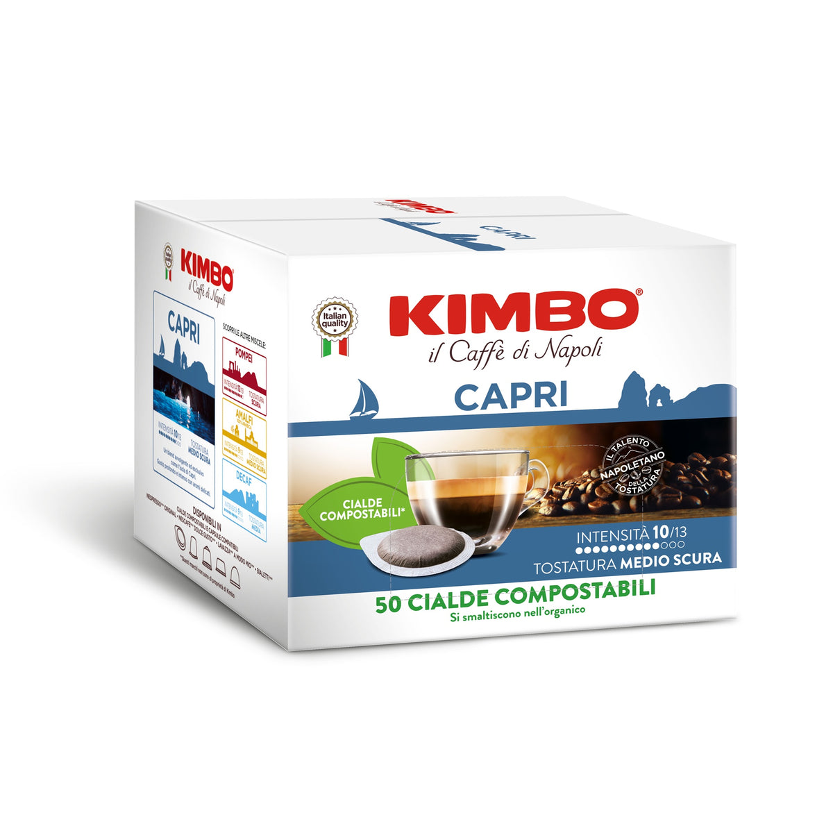 Frontansicht der Verpackung von Kimbo CAPRI.