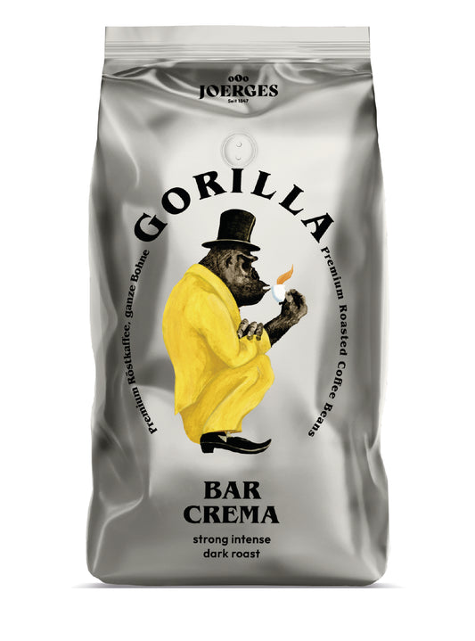 Frontansicht der Verpackung von Gorilla Espresso Bar Crema.