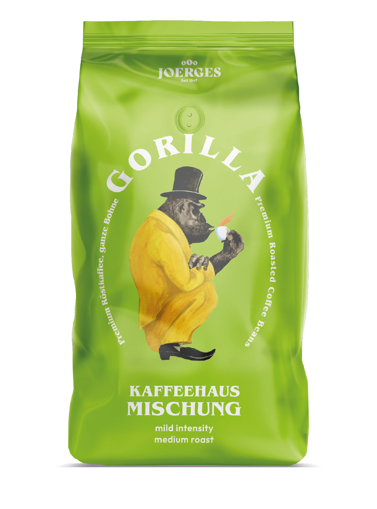 Frontansicht der Verpackung von Gorilla Kaffeehaus.