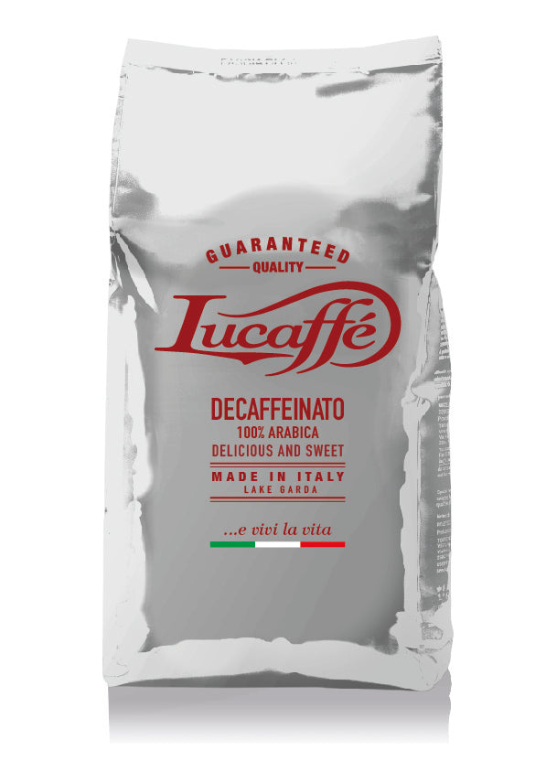 Frontansicht der Verpackung von Lucaffè DECAFFEINATO.