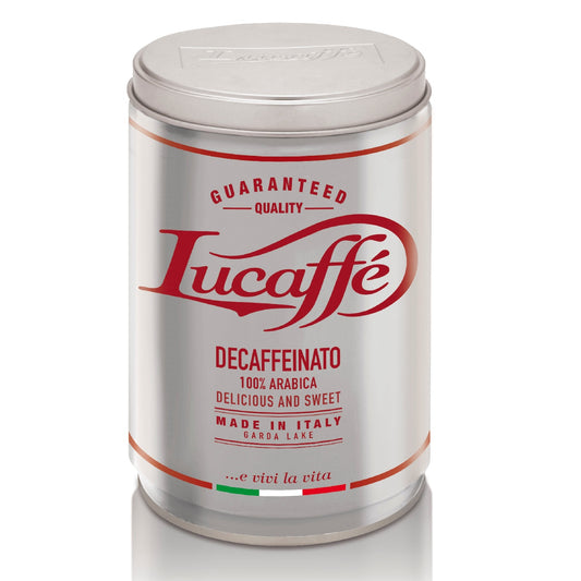 Frontansicht der Verpackung von Lucaffè DECAFFEINATO.