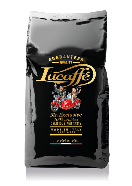 Frontansicht der Verpackung von Lucaffè MR. EXCLUSIVE.