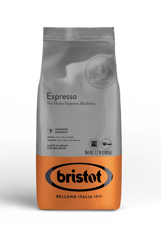 Frontansicht der Verpackung von Bristot Espresso.