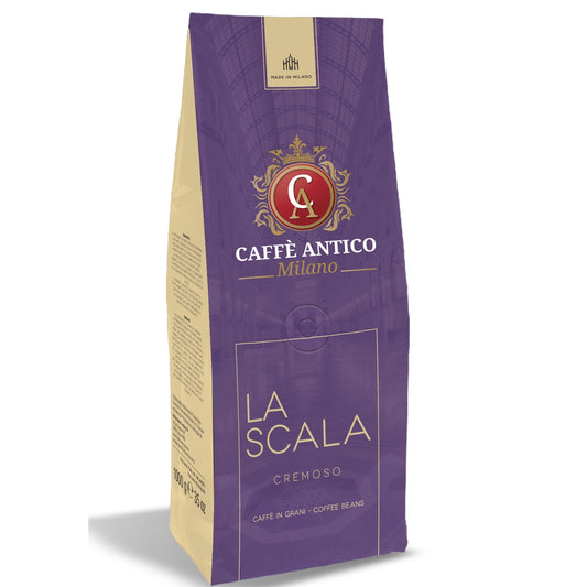 Frontansicht der Verpackung von Caffe Antico Milano La Scala.