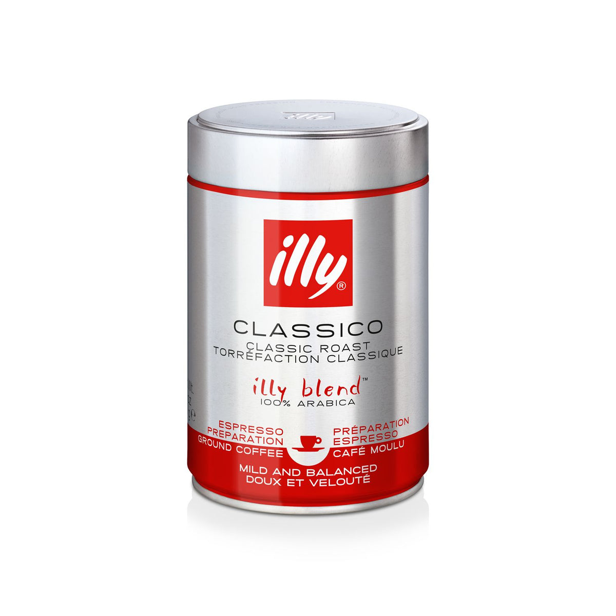 Frontansicht der Verpackung von illy Classico Espresso.