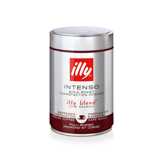 Frontansicht der Verpackung von illy Intenso Espresso.