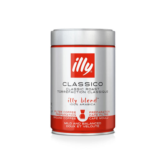 Frontansicht der Verpackung von illy Classico Filter.