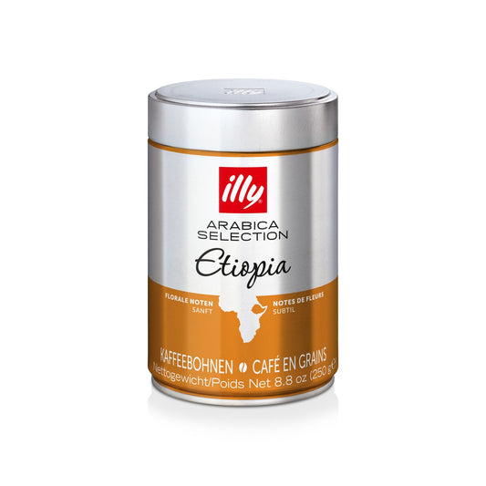 Frontansicht der Verpackung von illy Äthiopien Arabica Selection.