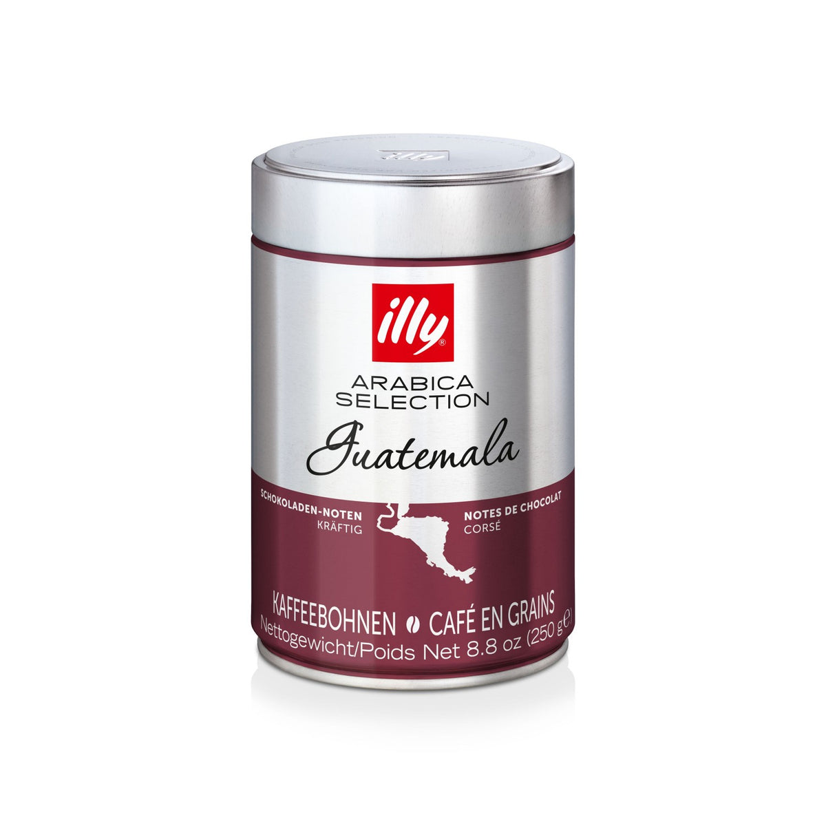 Frontansicht der Verpackung von illy Guatemala Arabica Selection.