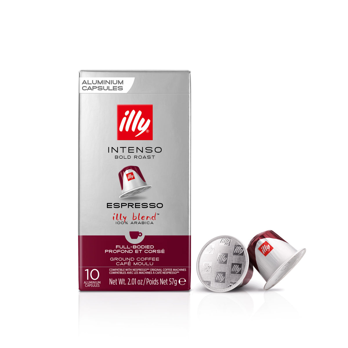 Frontansicht der Verpackung von illy Intenso Espresso.