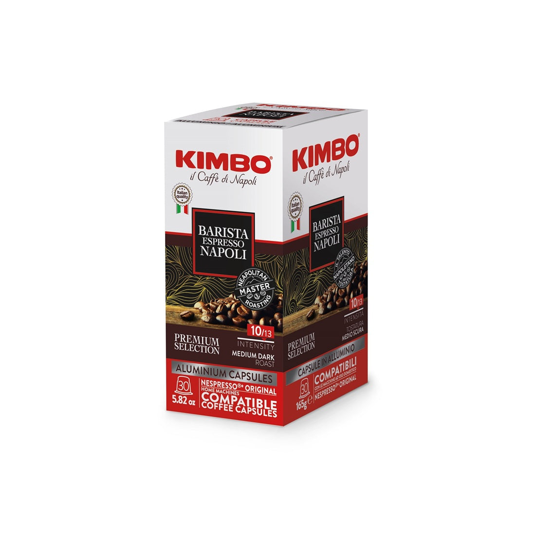 Frontansicht der Verpackung von Kimbo Espresso Napoli.