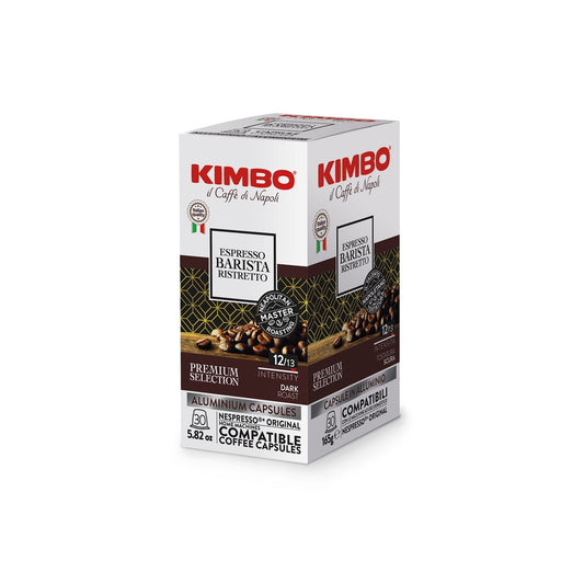 Frontansicht der Verpackung von Kimbo Espresso Ristretto.