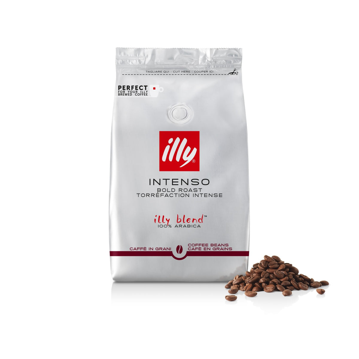 Frontansicht der Verpackung von illy Intenso.