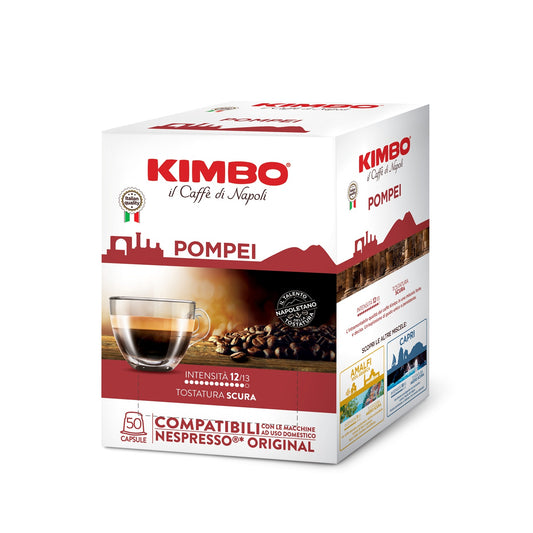 Frontansicht der Verpackung von Kimbo Pompei.