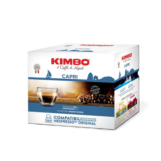 Frontansicht der Verpackung von Kimbo Capri.
