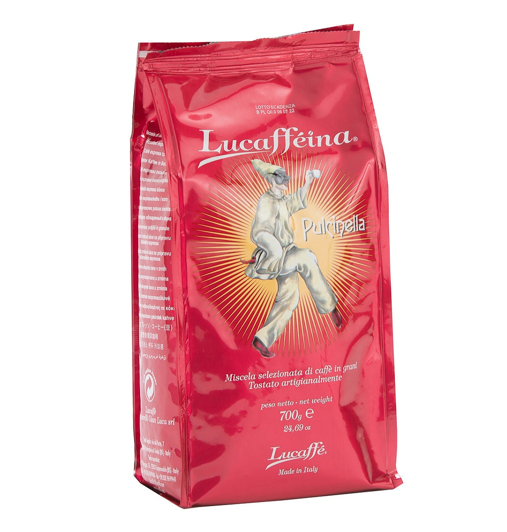 Frontansicht der Verpackung von Lucaffè PULCINELLA.